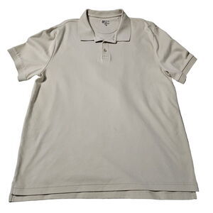 BOCA Mens Polo Shirt Off White Size XL 100% Pima Cotton Short Sleeve Imperfect